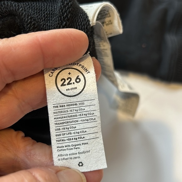 Allbirds Women’s The R&R Hoodie Natural Black Medium - Picture 12 of 16